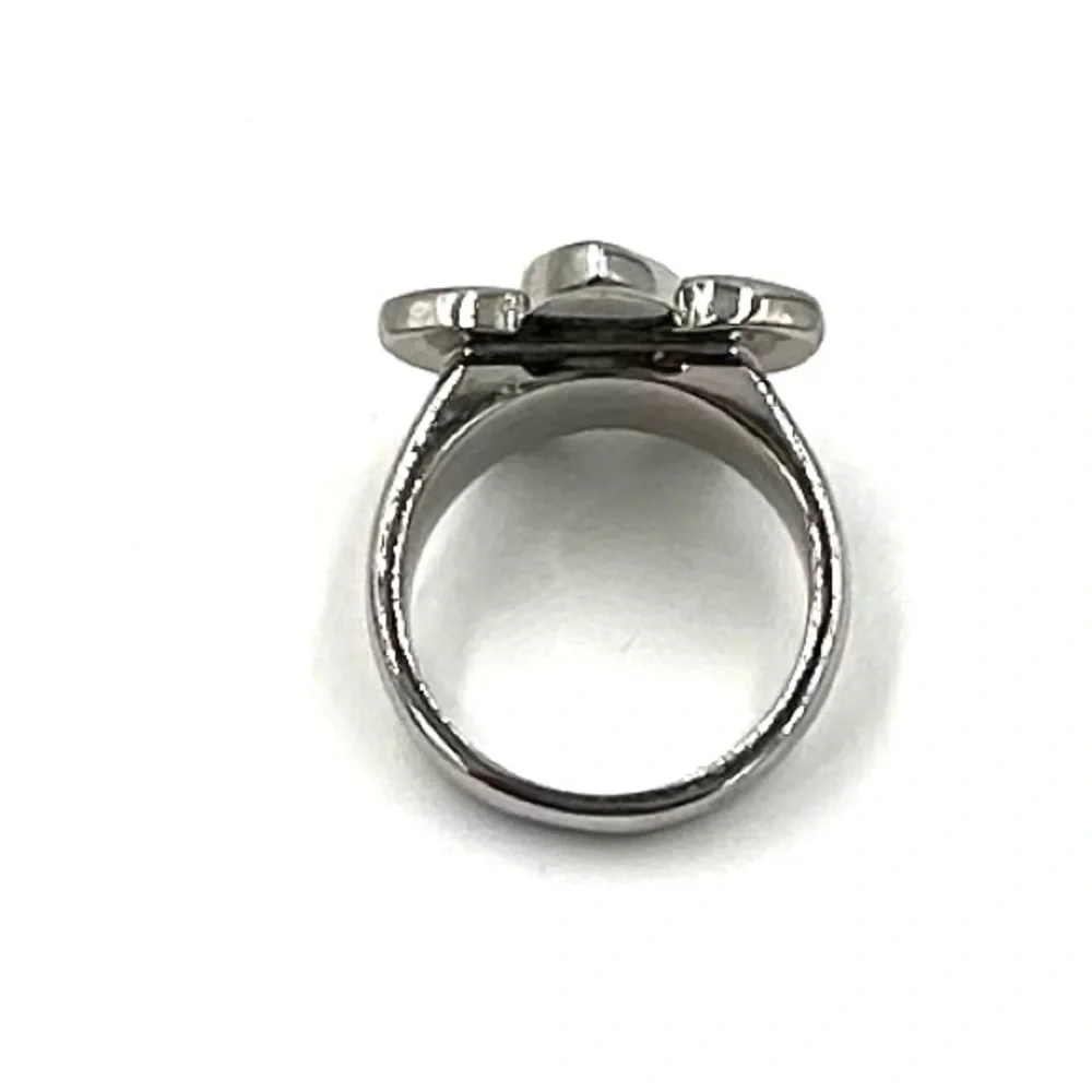 SD Flower Power Ring Sz 9 1/2 Steel by Design